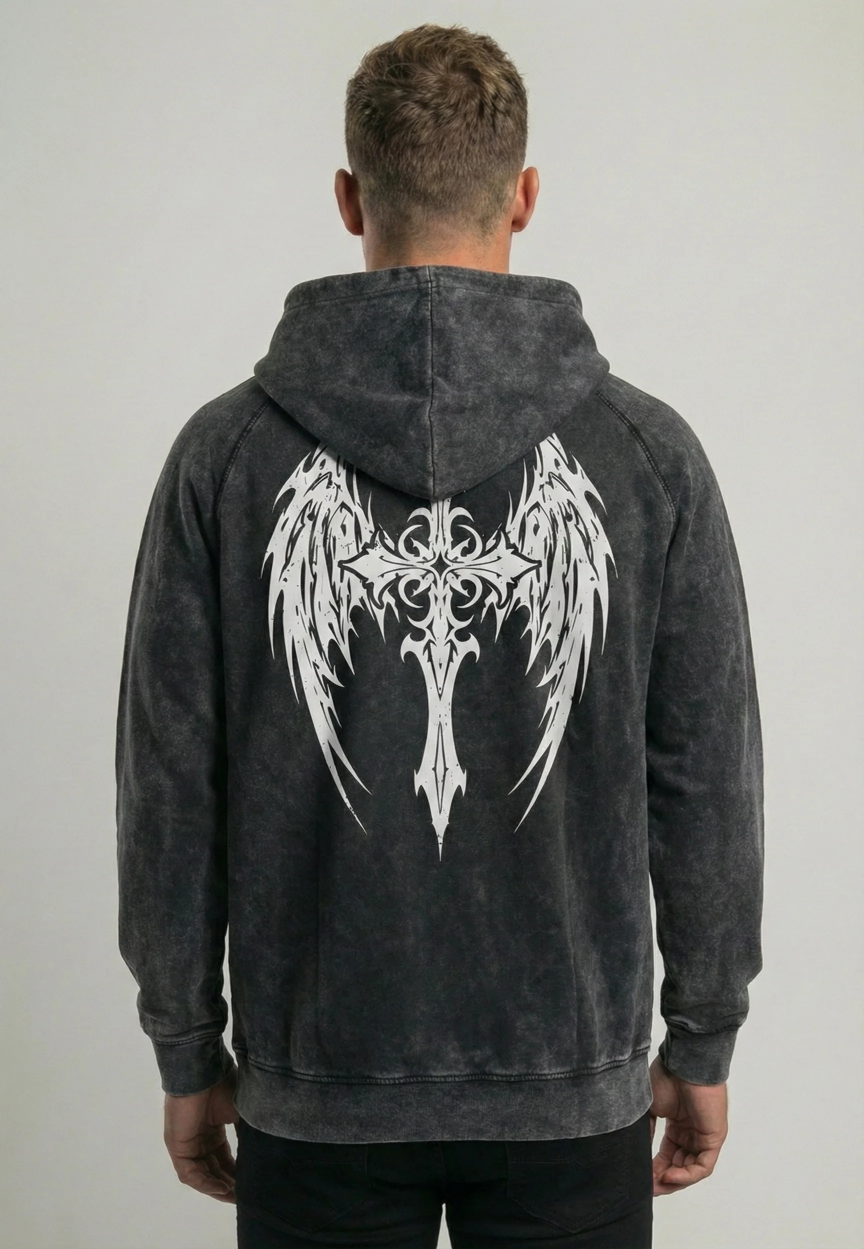 Winged Cross Heavyweight Hoodie